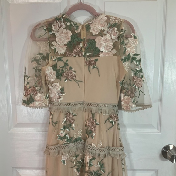 Just Me Embroidered Mesh Formal Wedding Party Dress Size XS - Picture 6 of 12